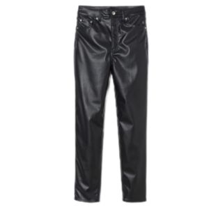 H&M Divided Vegan Faux Leather Jean Style Pants Women's Size 12